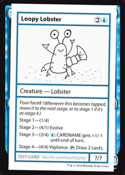 ■エンブレムあり■《Loopy Lobster》[Mystery Booster Playtest Cards] 青R